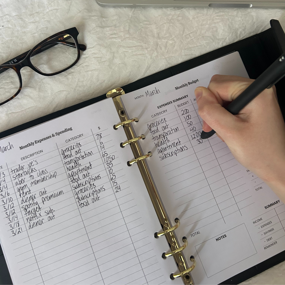 A5 Budget Tracker Insert