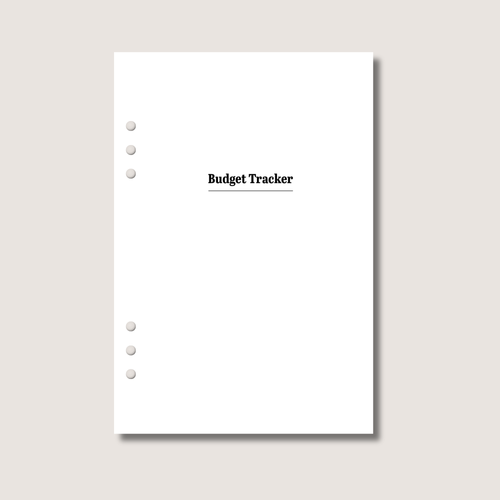 A5 Budget Tracker Insert