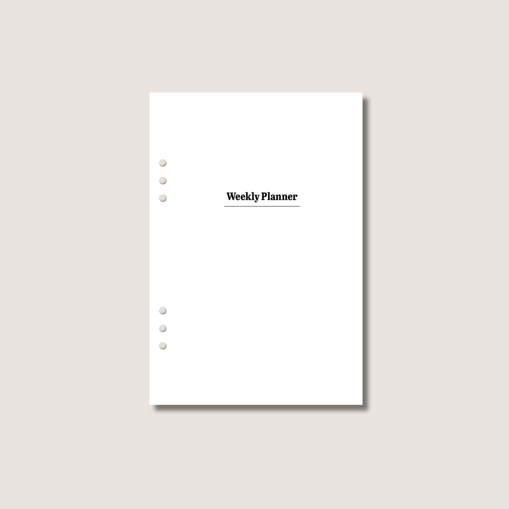 A5 Weekly Planner Insert
